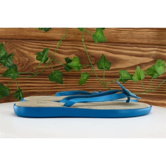 Bass Sz 7 M Blue Flip Flop Synthetic Women Sandals - Picture 4 of 7